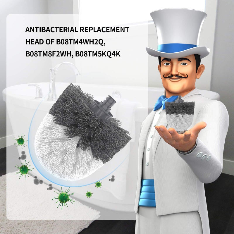 Mr Siga MR.SIGA Premium Toilet Bowl Brush Replacement Head  2 Pack - Image 2